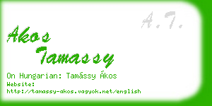 akos tamassy business card